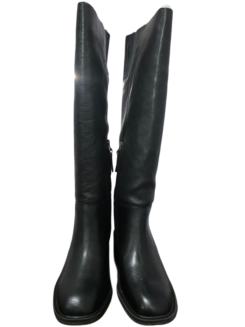 Franco Sarto Niva Black Leather Knee High Boots NIB - Picture 5 of 10